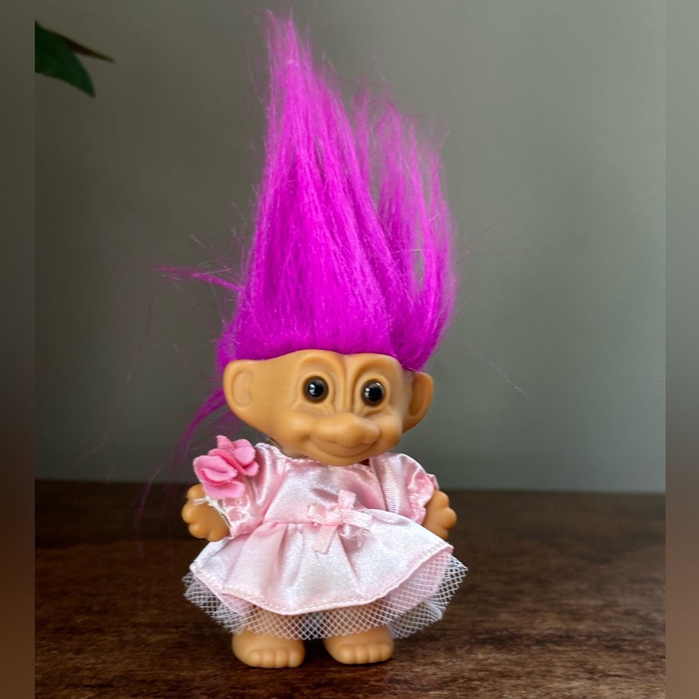 Vintage Pink Troll Doll